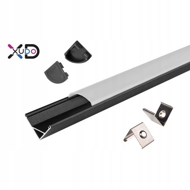  Xd-ff300bb profilis slim 2m profilis virštinkinis juodas gaubtas juodas