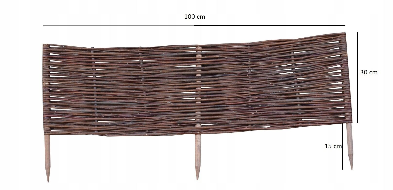  Austa palisāde h10 - l120 žogs pītas