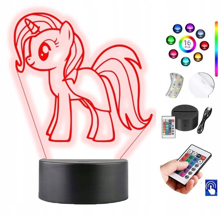  Lambipirn klaasi peal uv my little poni poni rainbow dash led + kaugjuhtimispult 16 värv