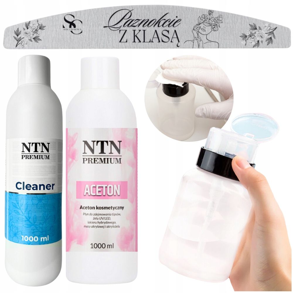  Ntn sada na nechty 2x1000ml cleaner + acetón + dávkovač + súbor seol