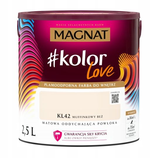  Kvėpuojanti lateksiniai dažai magnatas #kolorlove šviesa pelenų spalvos kl14 2,5l