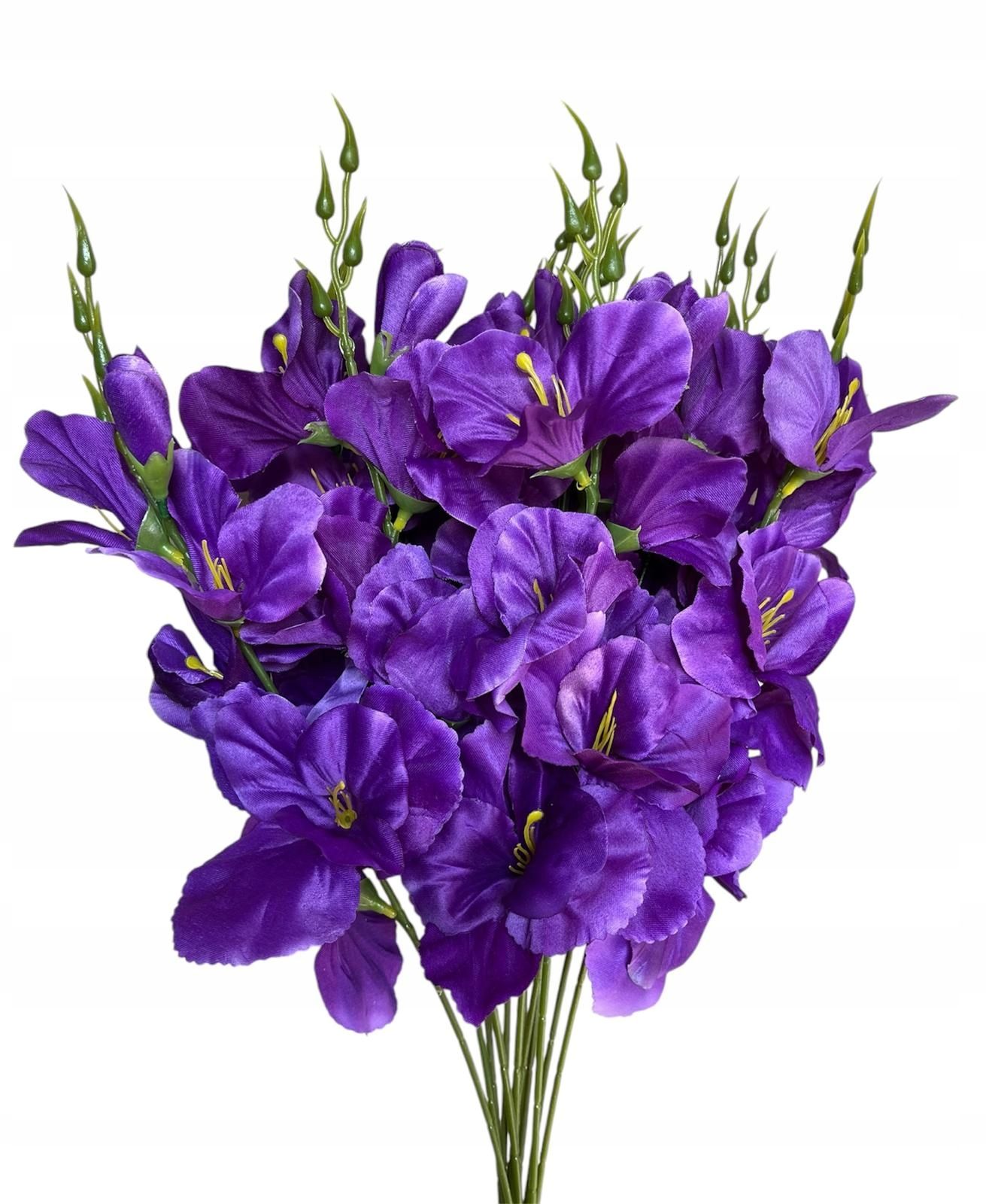  Mieczyk kytice umelé kvety 55cm 12 počítač. purpurový