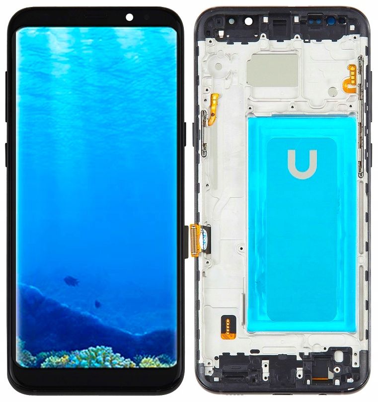  Ekranas oled į "samsung" galaxy s8 + g955 g955f lcd ekranas rėmelis