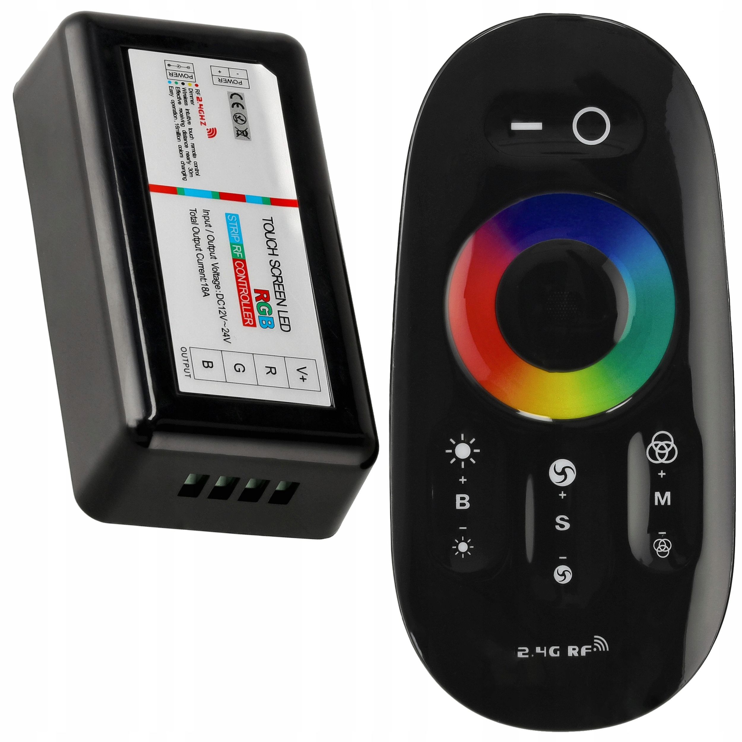  Valdiklio valdymo pultelis juostų led rgb 12a ovalas juodas 61023