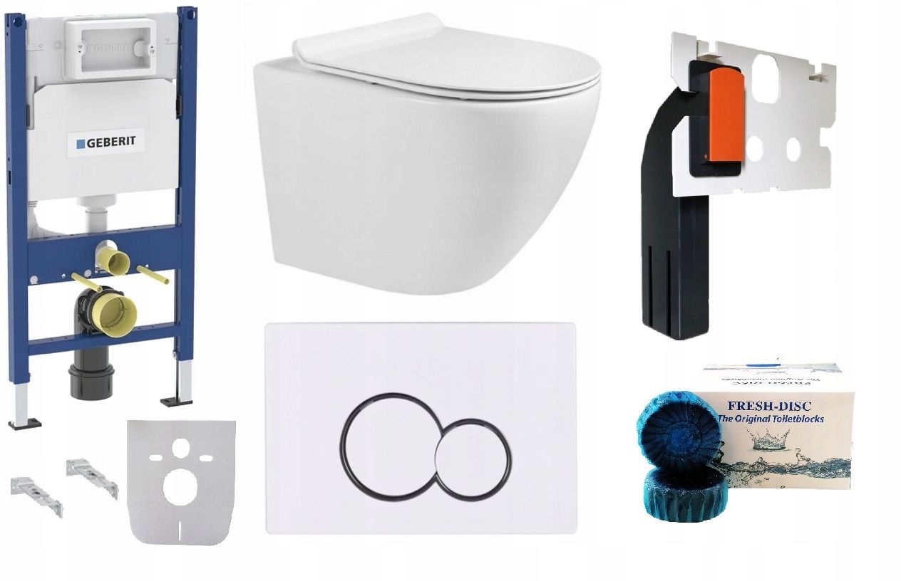  Wc rāmja komplekts geberit + atslēga + tualetes pods melns matēts + dēlis w/o+fresh