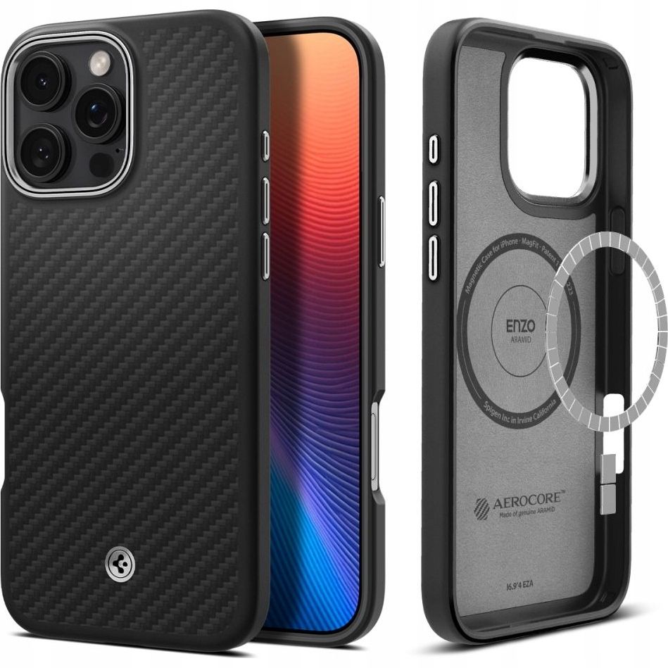  Byla spigen į "iphone" 16 pro, nugara į magsafe, lengvas, tvirtas, stilingas