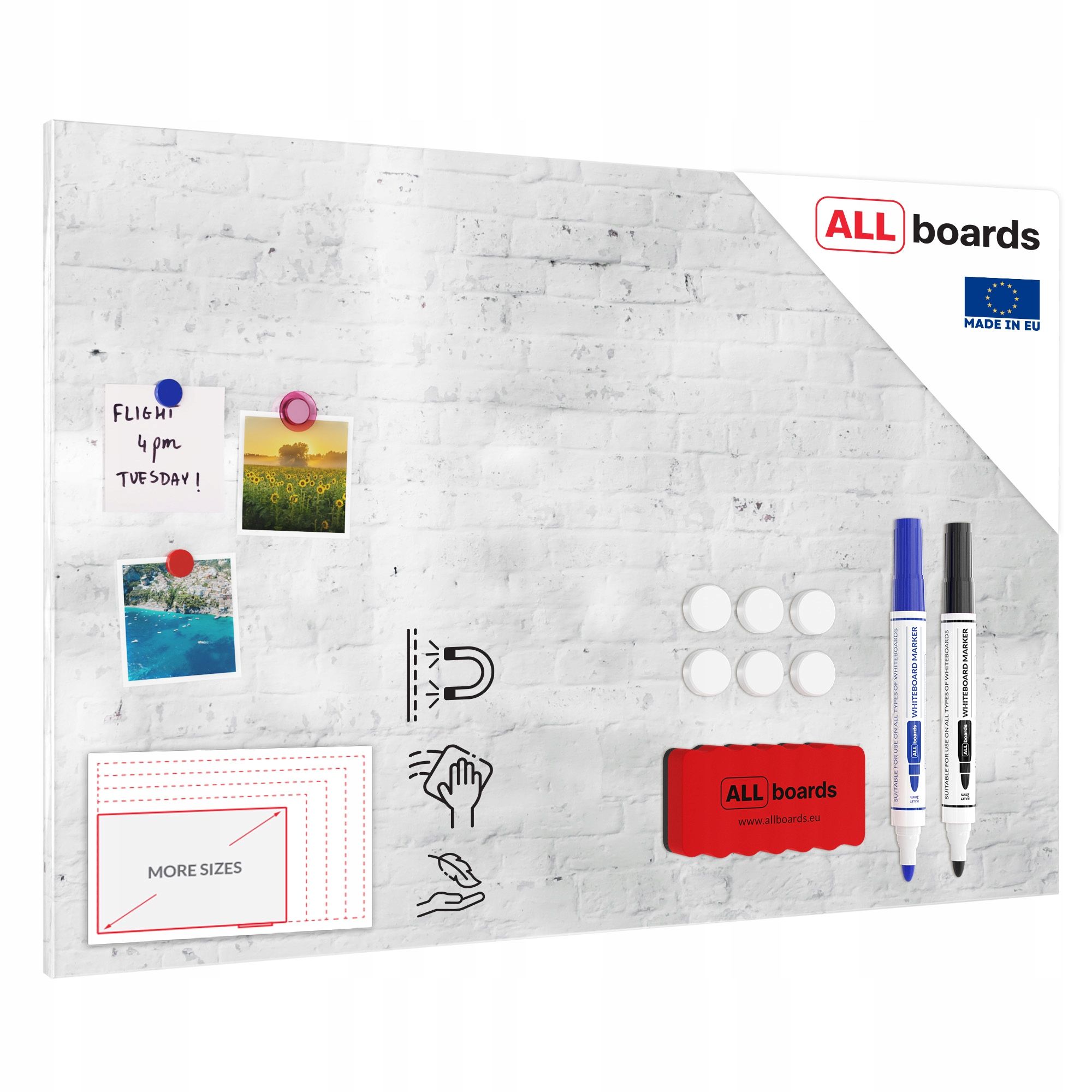  Dēlis magnētisks magnētiem metalboards, masīvkoka 90x60 cm + bezmaksas dāvanas