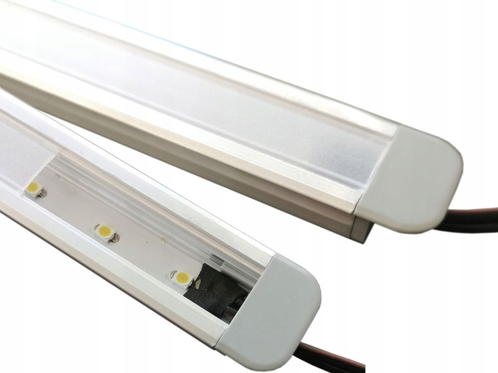  Soubor 16x srebrna led pásek schody slim 1m ovladač stupňovaný zdroj energie