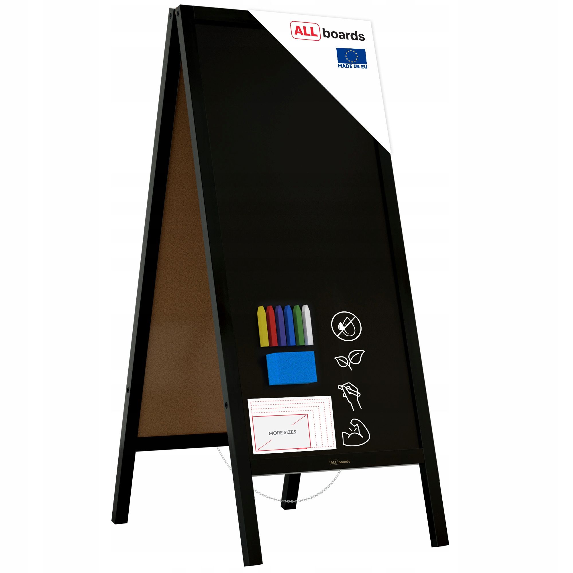  Stojan na křídu propagační černá barva rám 100x50cm stánek
