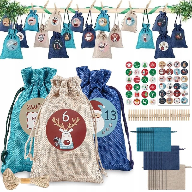  Advent calendar diy eco wallets printout christmas stickers gifts