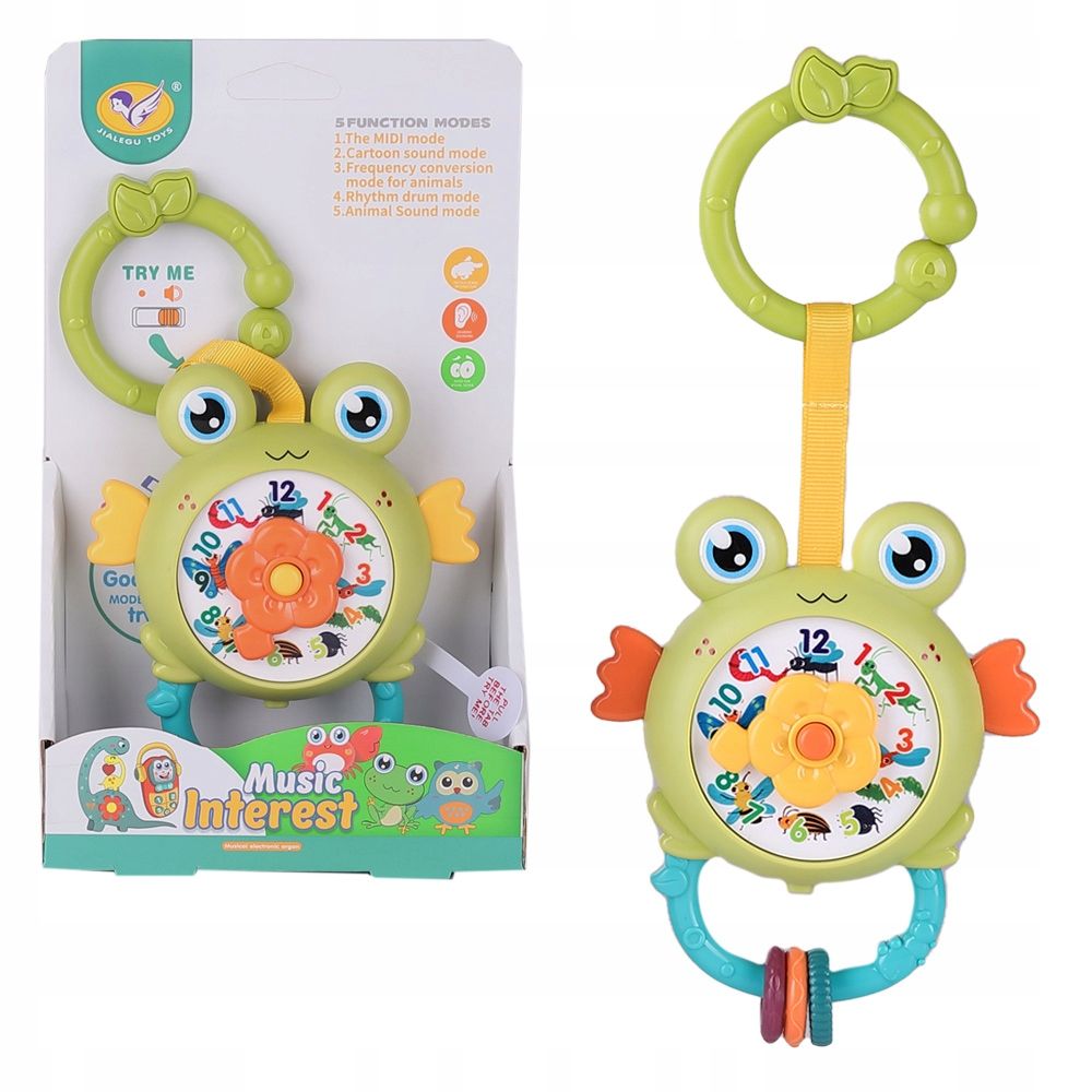  Askato pendant musical rattle educational crab clock chewing gum