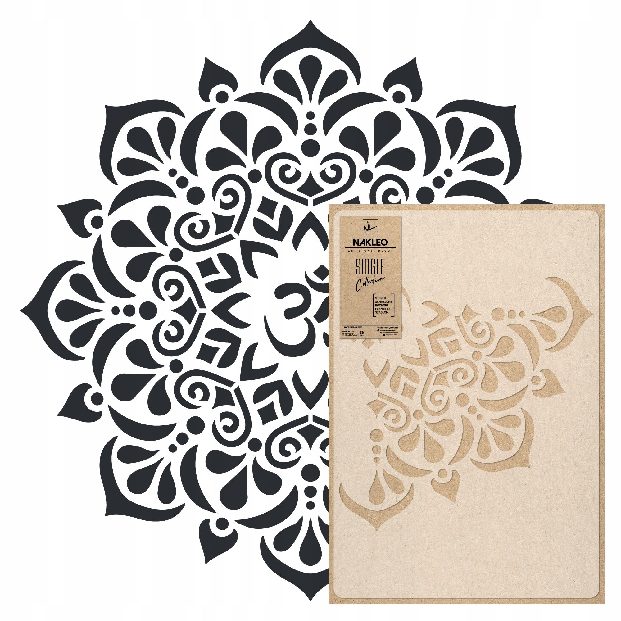  Dažymo trafaretas mandala m sr. 61 cm tinkavimo daugkartinio naudojimo tinkas betonas