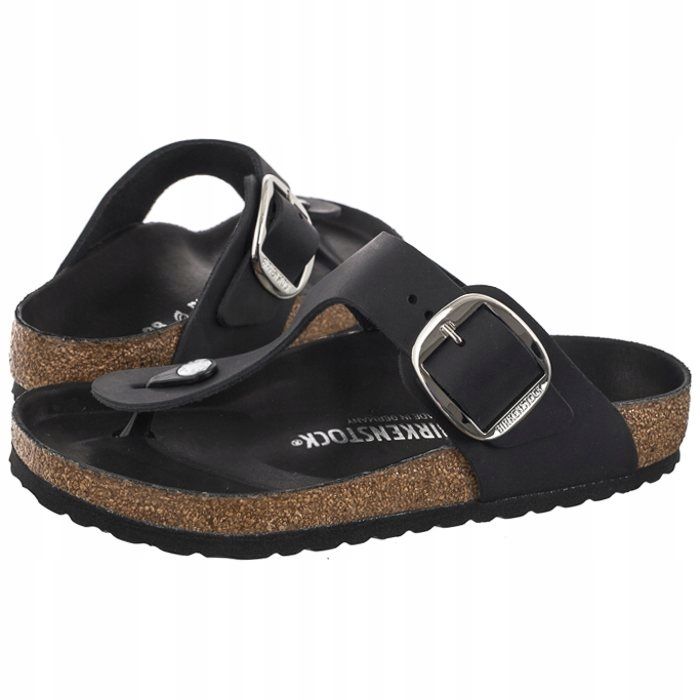  Obuv žabky birkenstock gizeh big buckle black 1023334 černá barva