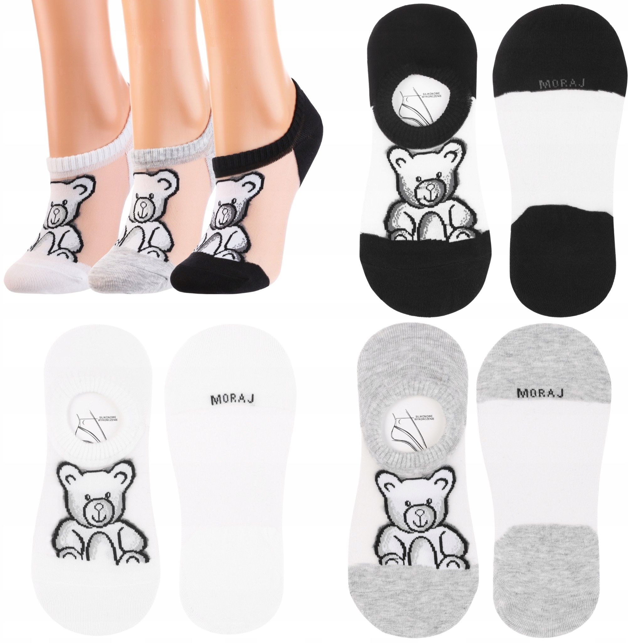  Füße damen moradsch socken ballerinas pommes popcorn pizza 3-paare 35-38