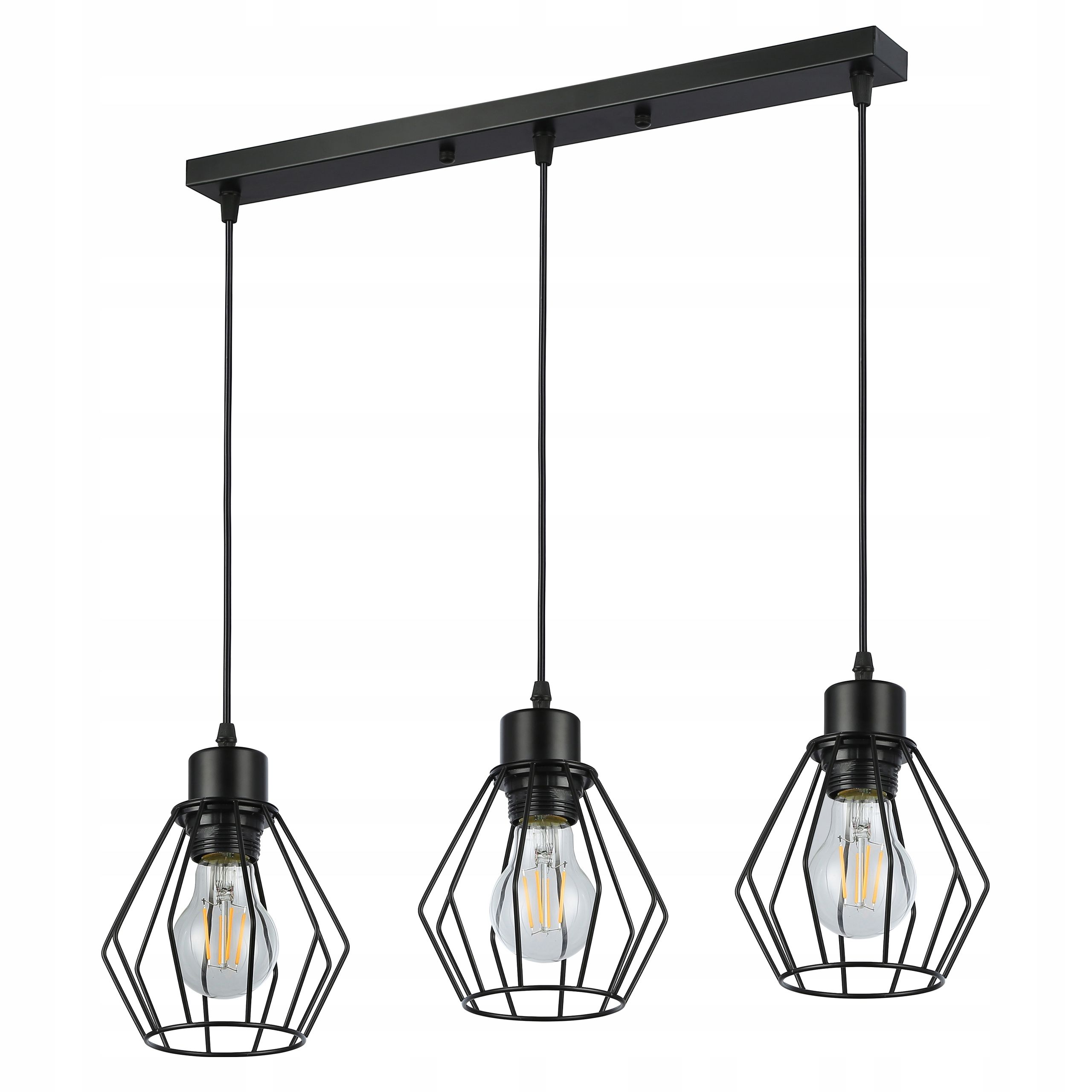 Deckenlampe hängend lampe wandleuchte rahmen 6x nr. e27 70cm led schwarz