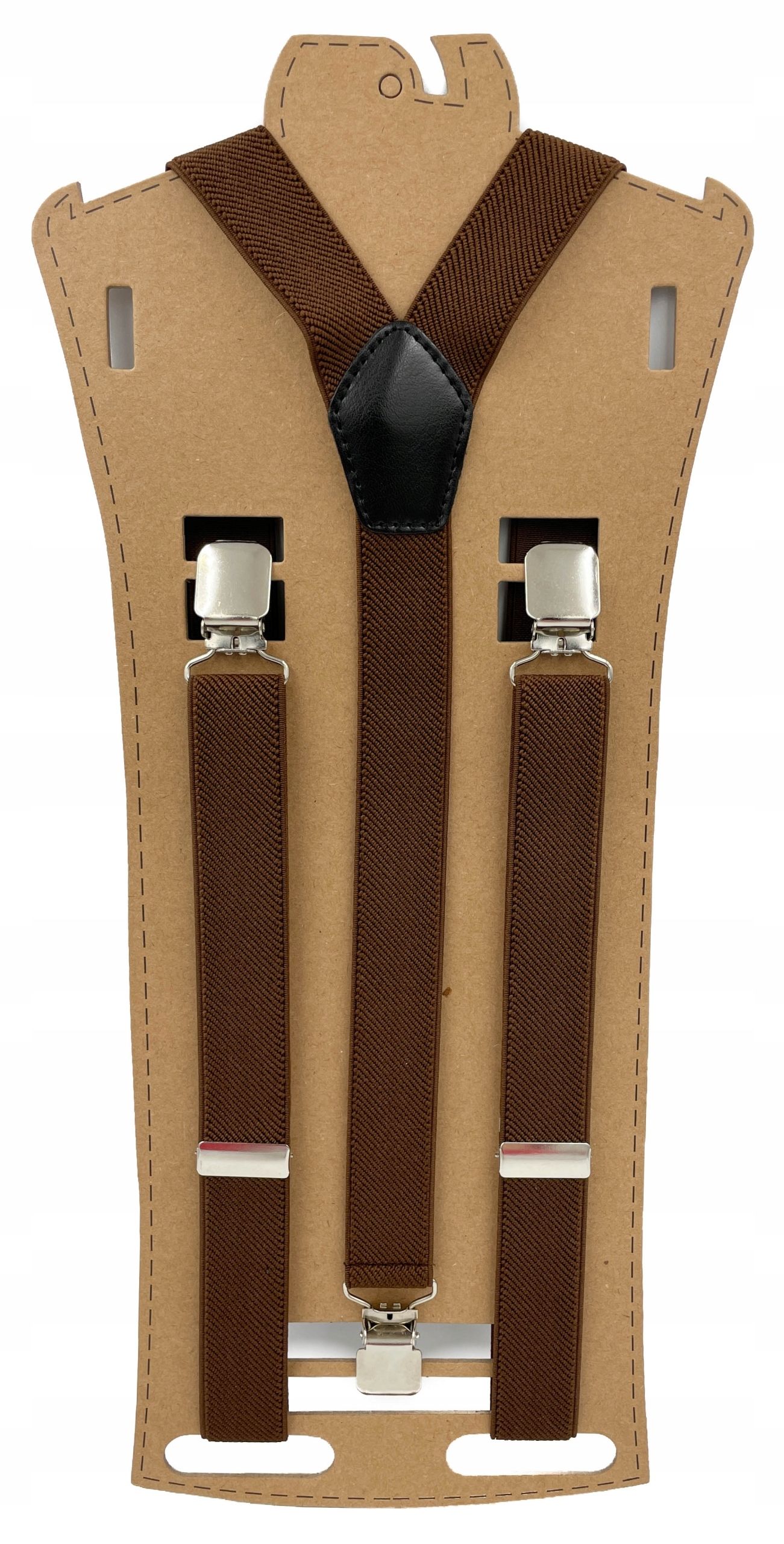  Burgundy uniform smooth braces for trousers