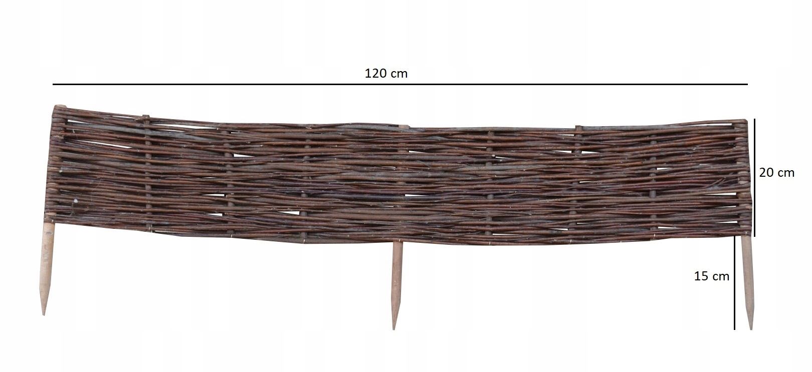  Austa palisāde h10 - l120 žogs pītas