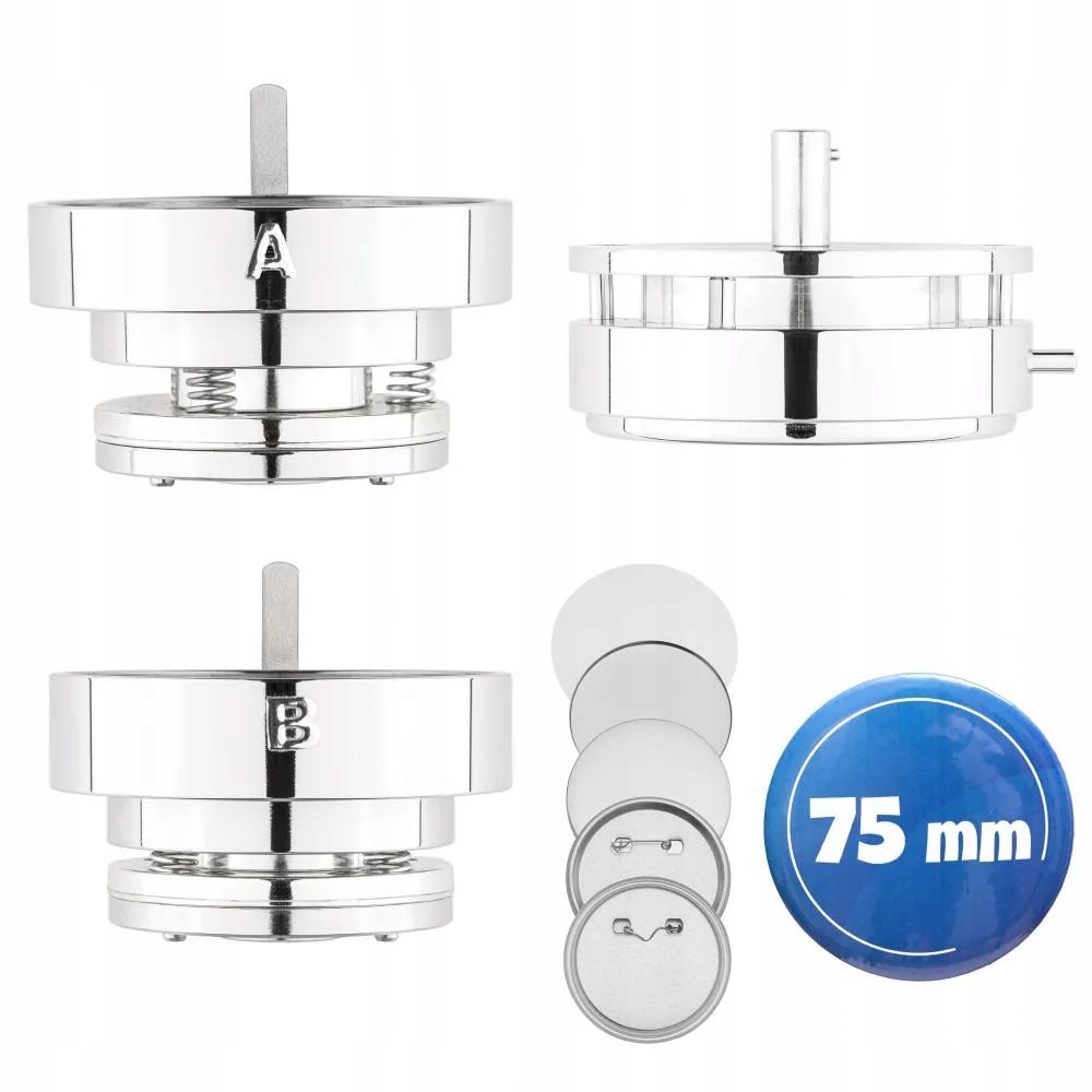  Forma 37mm kontribucija spauda mašina premium - greitai pakeitimas dydis ženkliukai