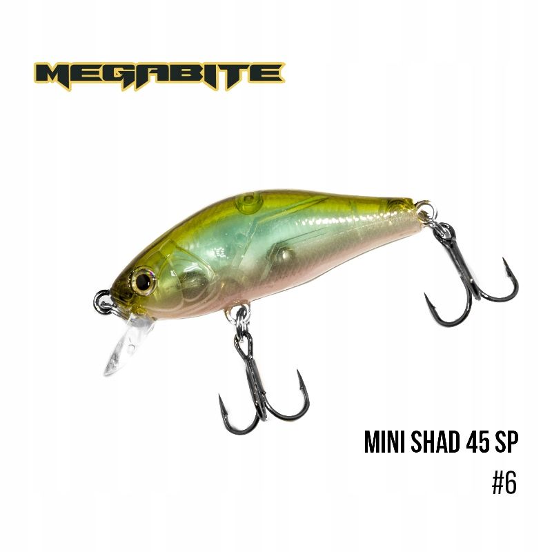  Vobleris megabite mini shad 45 sp. krāsu #6 (45 mm, 4.3g, 0,5 m)