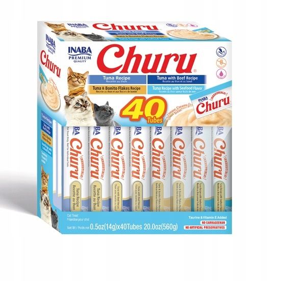  Inaba kreminiai skanėstai su tunais 40x14g