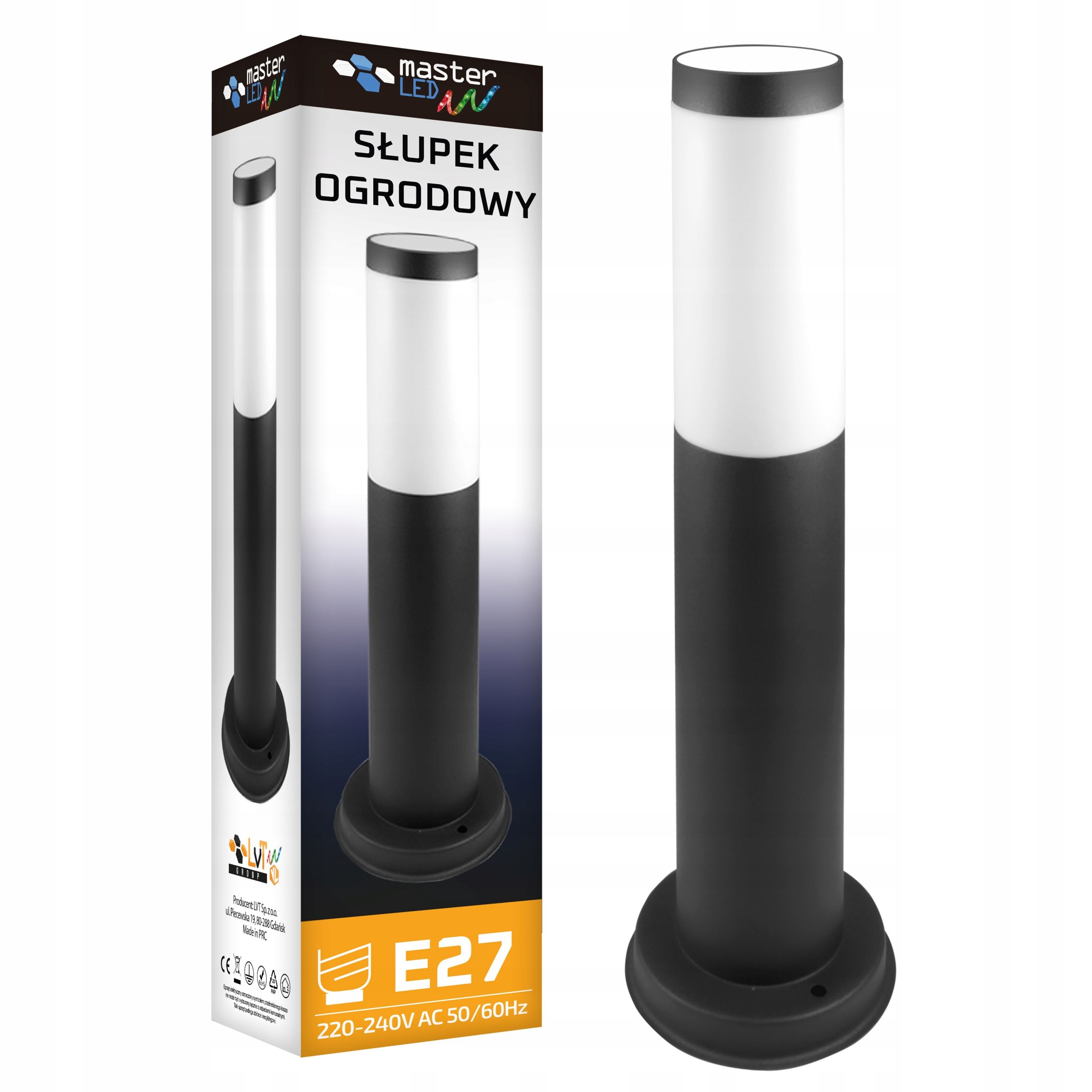  Led stojací lampa zahrada 45cm sloupec pohybový senzor zewnetrzna e27 led
