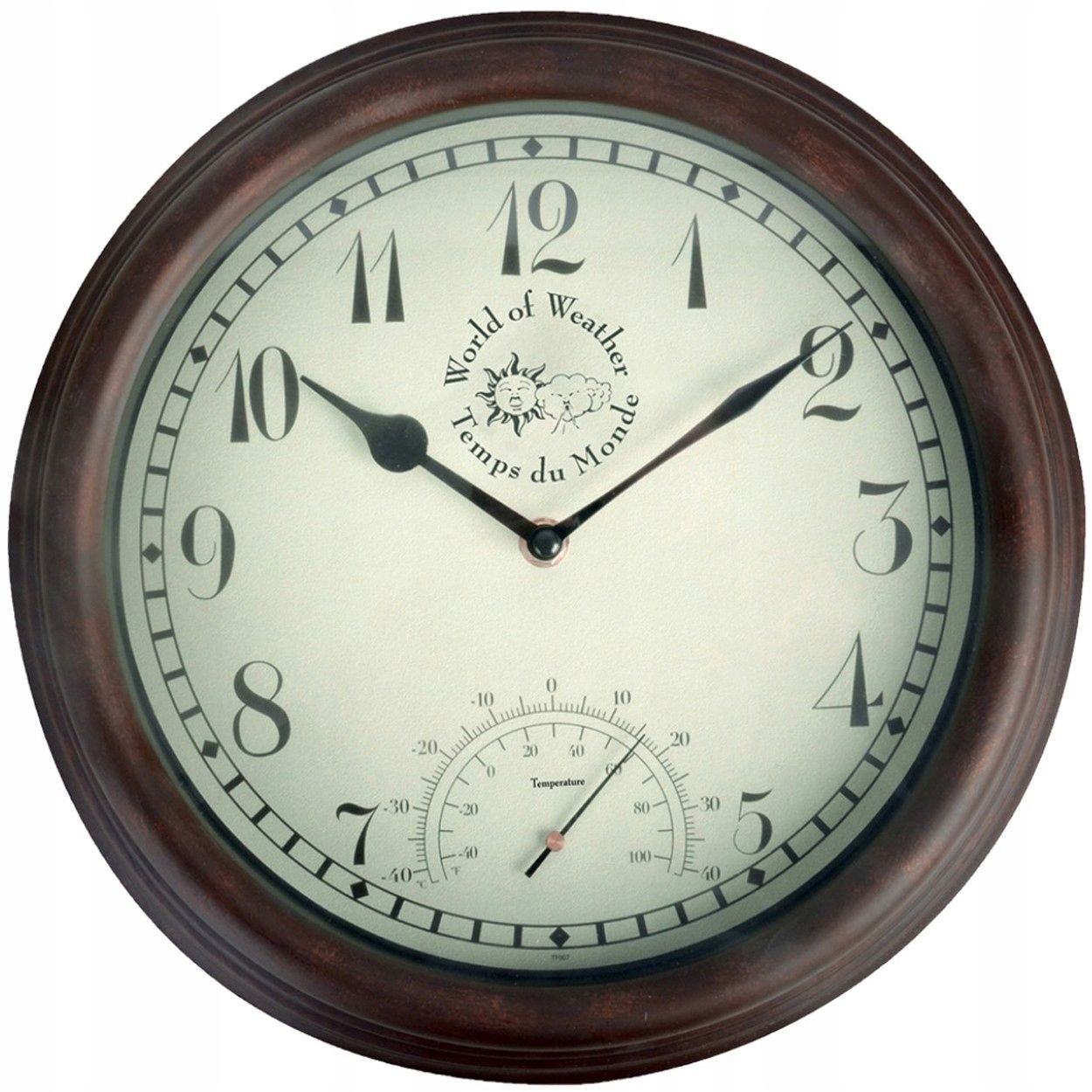  Dekorativ wanduhr retro weinlese + thermometer hygrometer 38cm groß