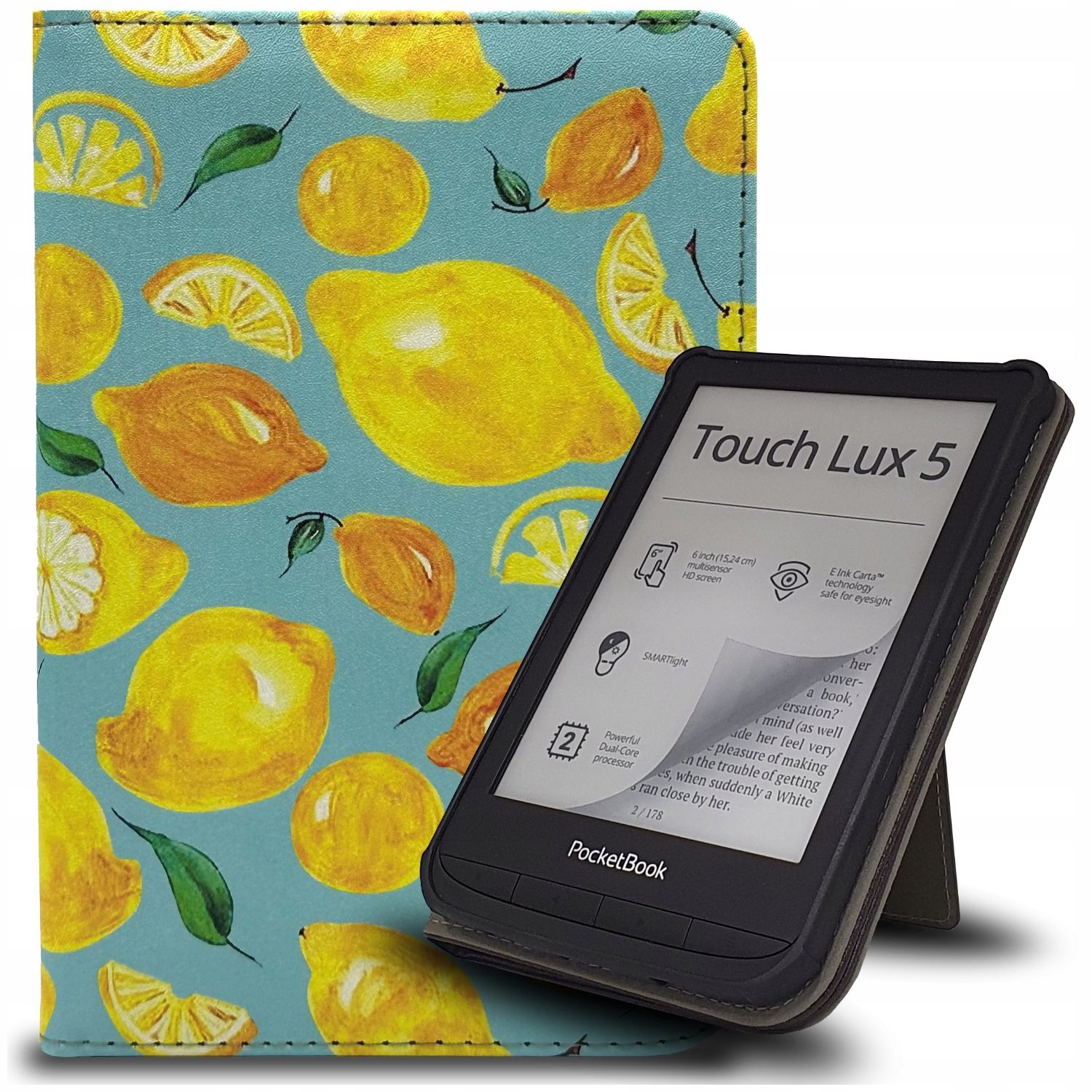  Byla viršelis case į pocketbook color, basic lux 2 4, touch lux 4 5, gobook