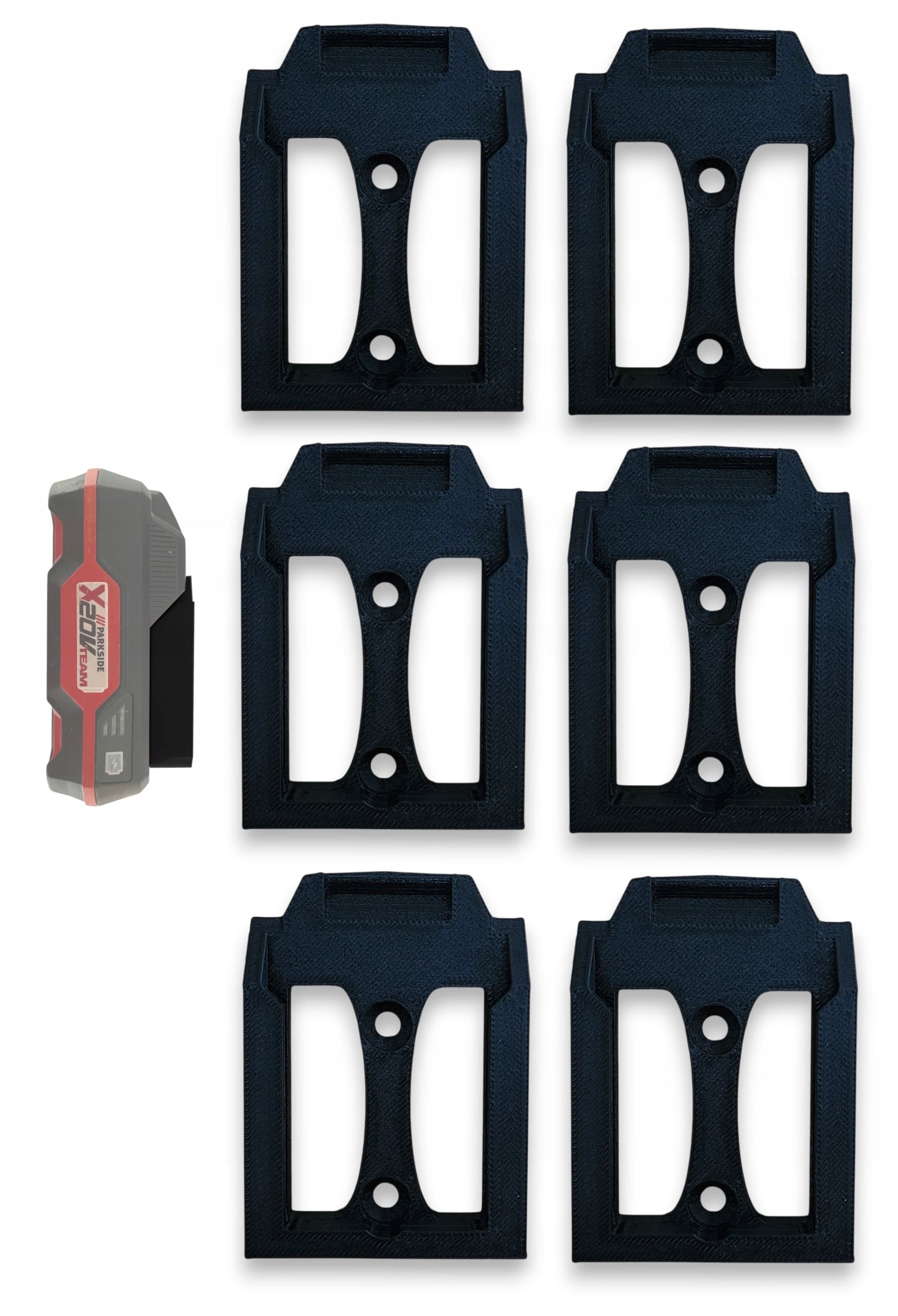  Držák potvrzení s baterií baterie parkside x 20v sodík click klik černá barva