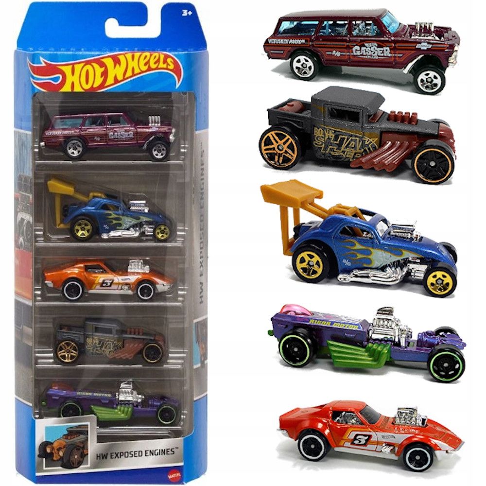  Hot wheels hw design lab 5 ks. soubor mattel hly72