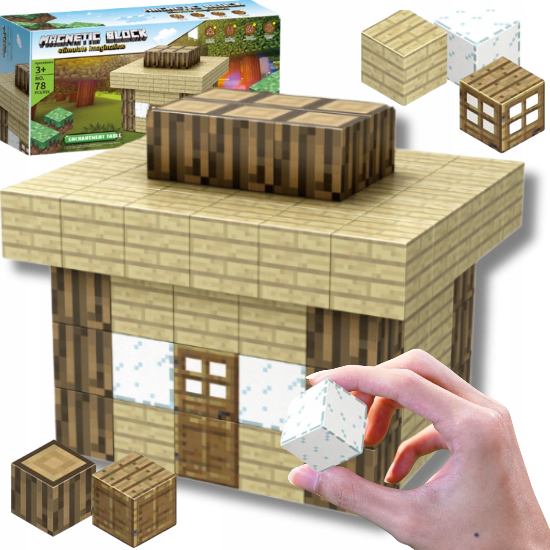  Magnetické bloky kocky 3d 2x2 stavebníctvo kocky množina 100 el.