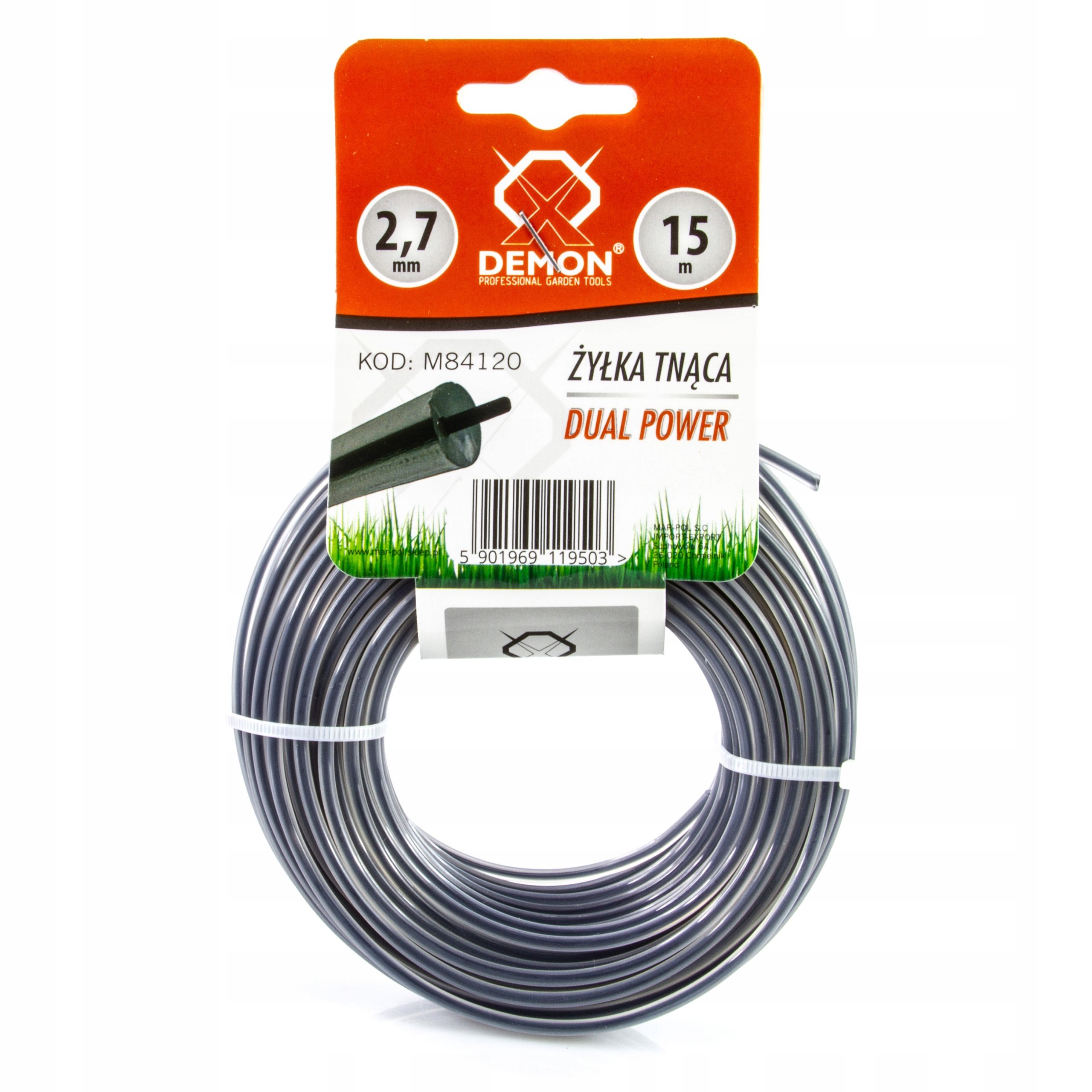  Řezací lano vyztužené pro hlavy sekačky na trávu kosy krychle solidní byliny 3,0mm 15m