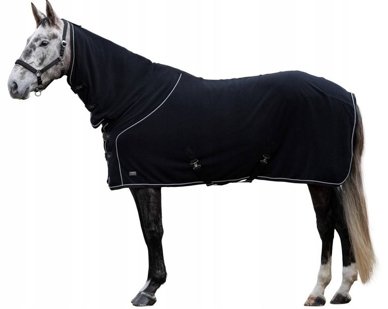  Fleecedecke mit kapuze therm schwarze farbe für ein pferd r.155 covalliero