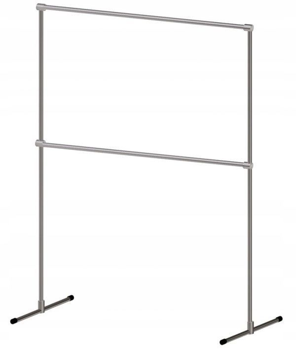  Stand with holder for clothes hangers shelf 2x1,5m