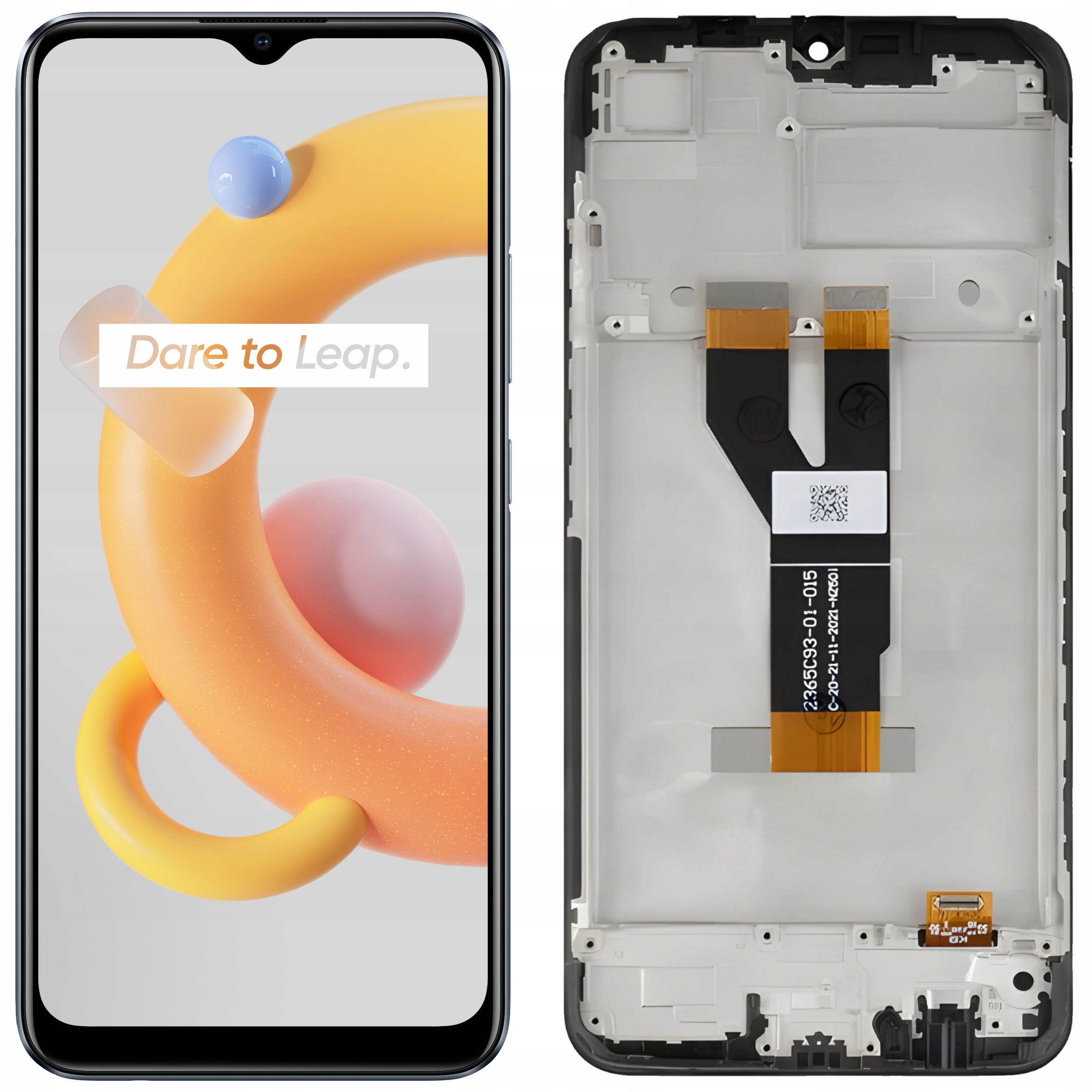 Ekranas į realme c11 2021 lcd rmx3231 ekranas rėmelis