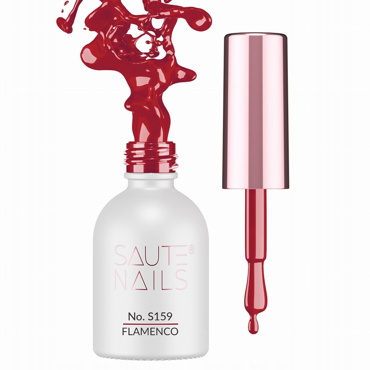  Saute nails hybrid nail polish for nails uv led s161 red lips red 8ml