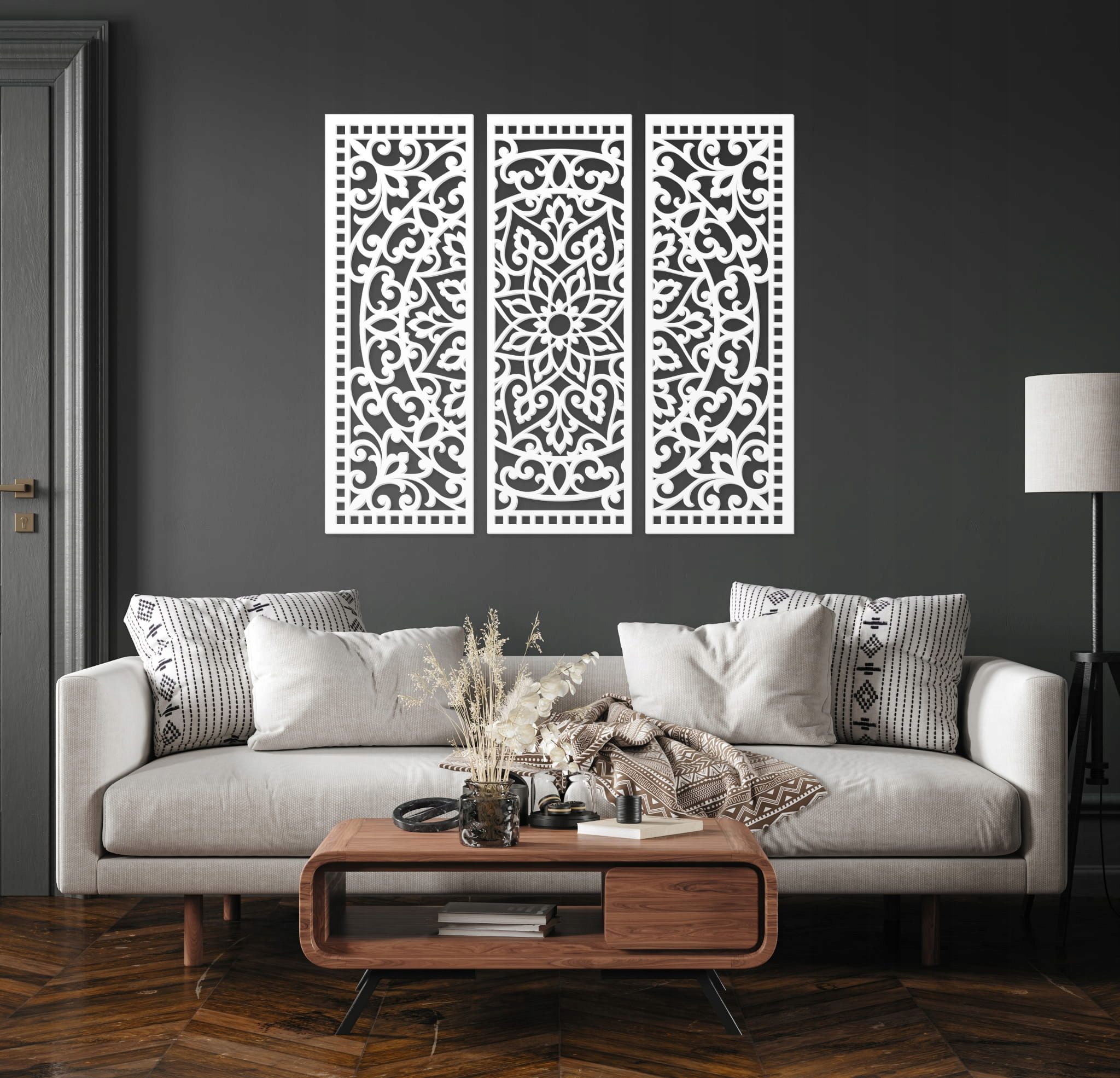  Plāksnes azurowe-ozdoba piestiprināms pie sienas 3 d, rozete, mandala
