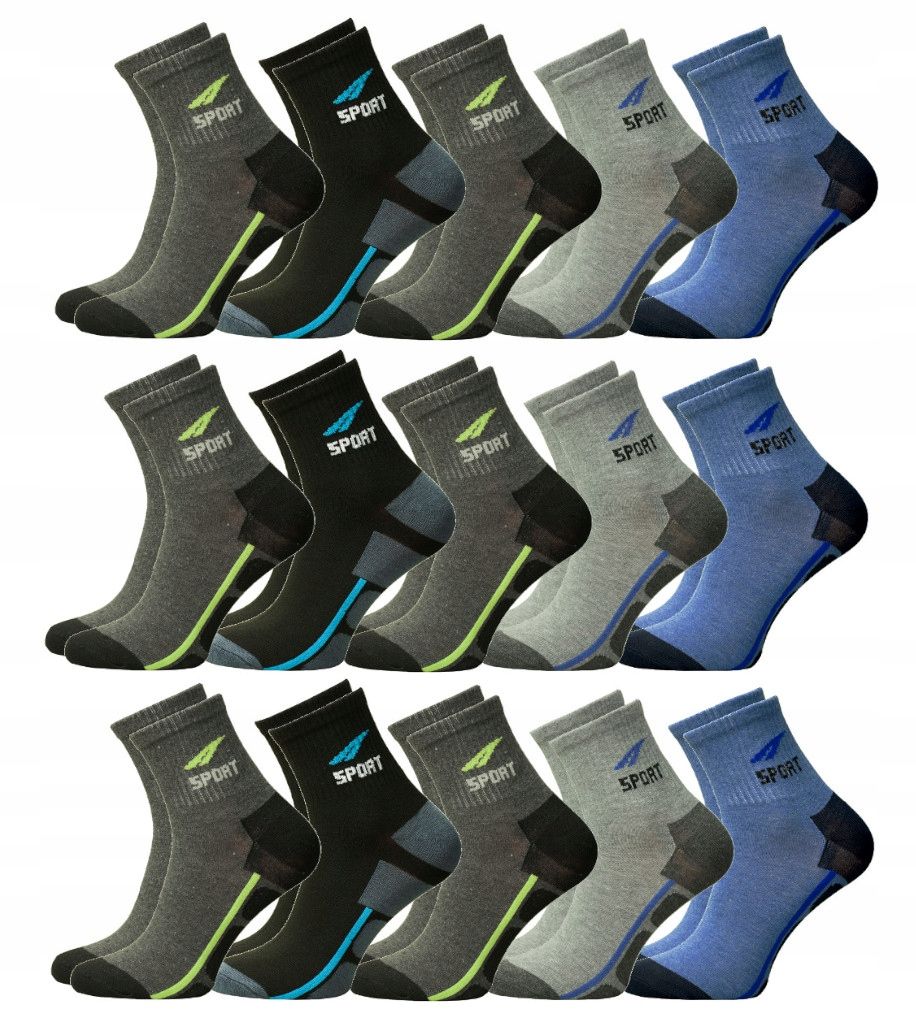  15x sportsocken herren 3/4 niedrig über dem knochen kurz arbeiten sommer 44