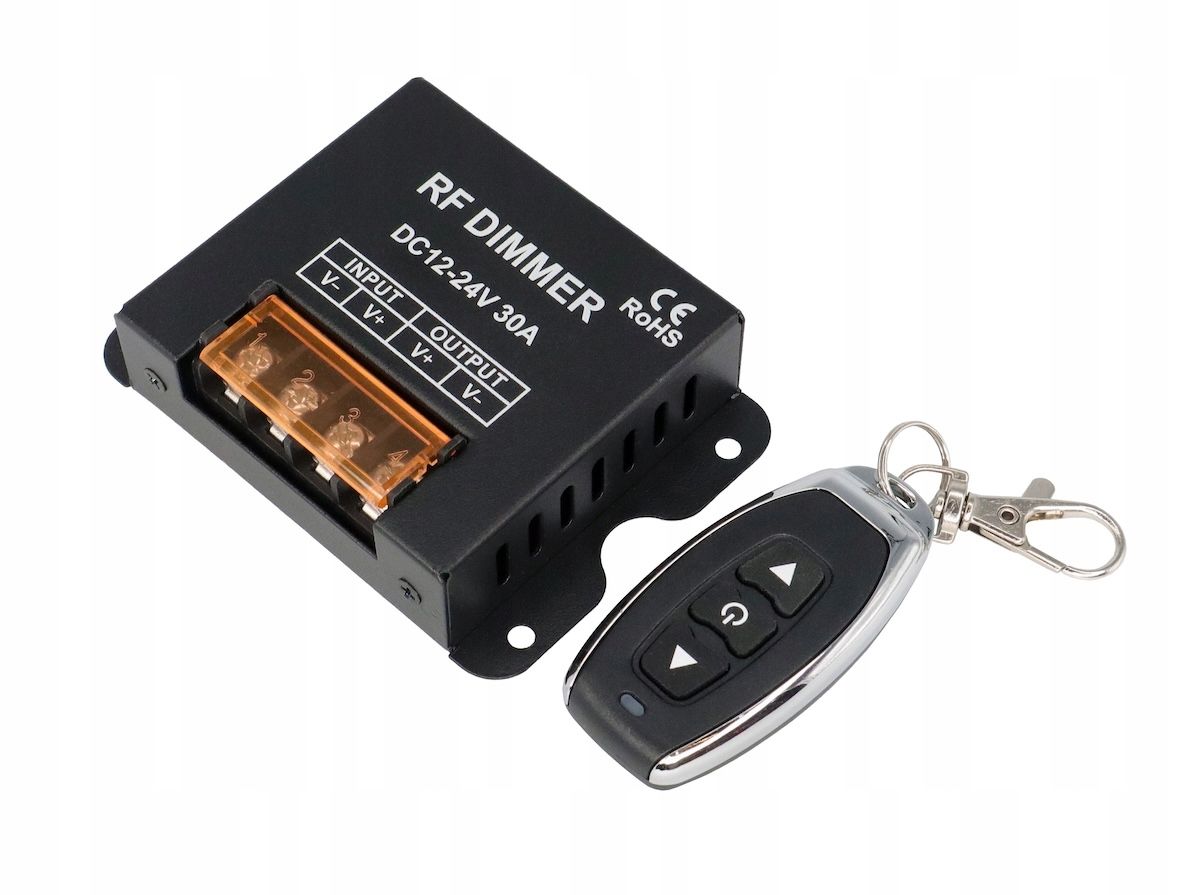  Ovladač led pásku ovladač rdc rf rádio dálkové ovládání led pásek 12v 24v 8a 96w