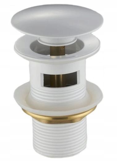  Cork without overflow hole, with overflow klik-klak round universal plastic pvc