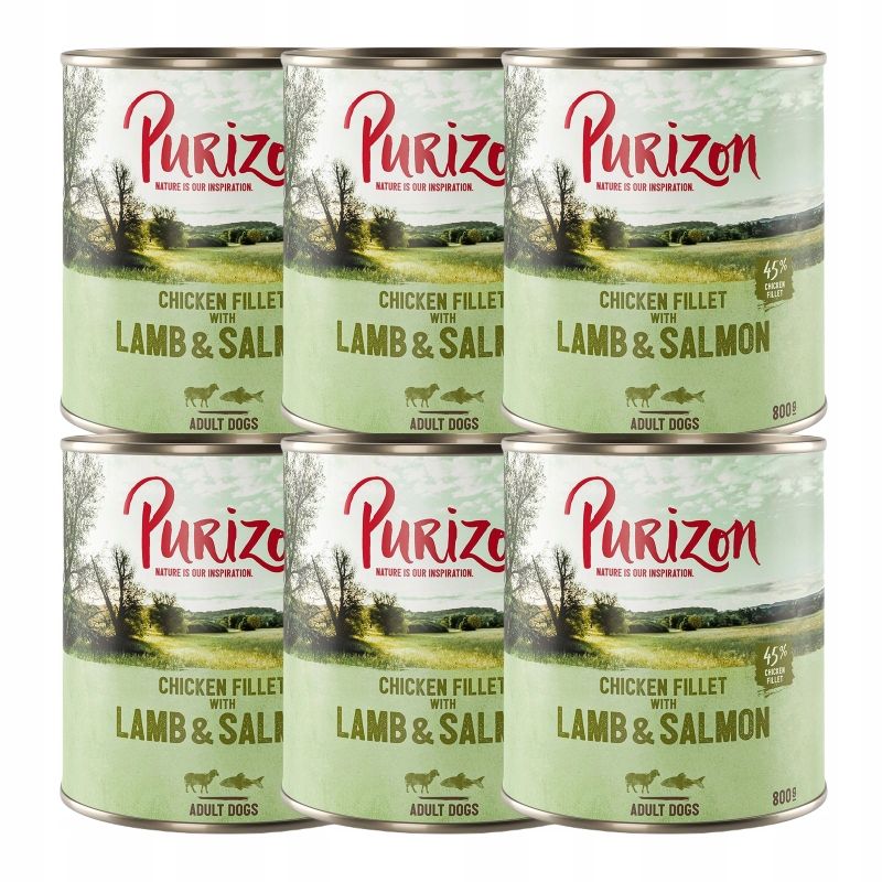  Purizon adult losos se špenátem i kokos 6x800g konzervované jídlo pro psy