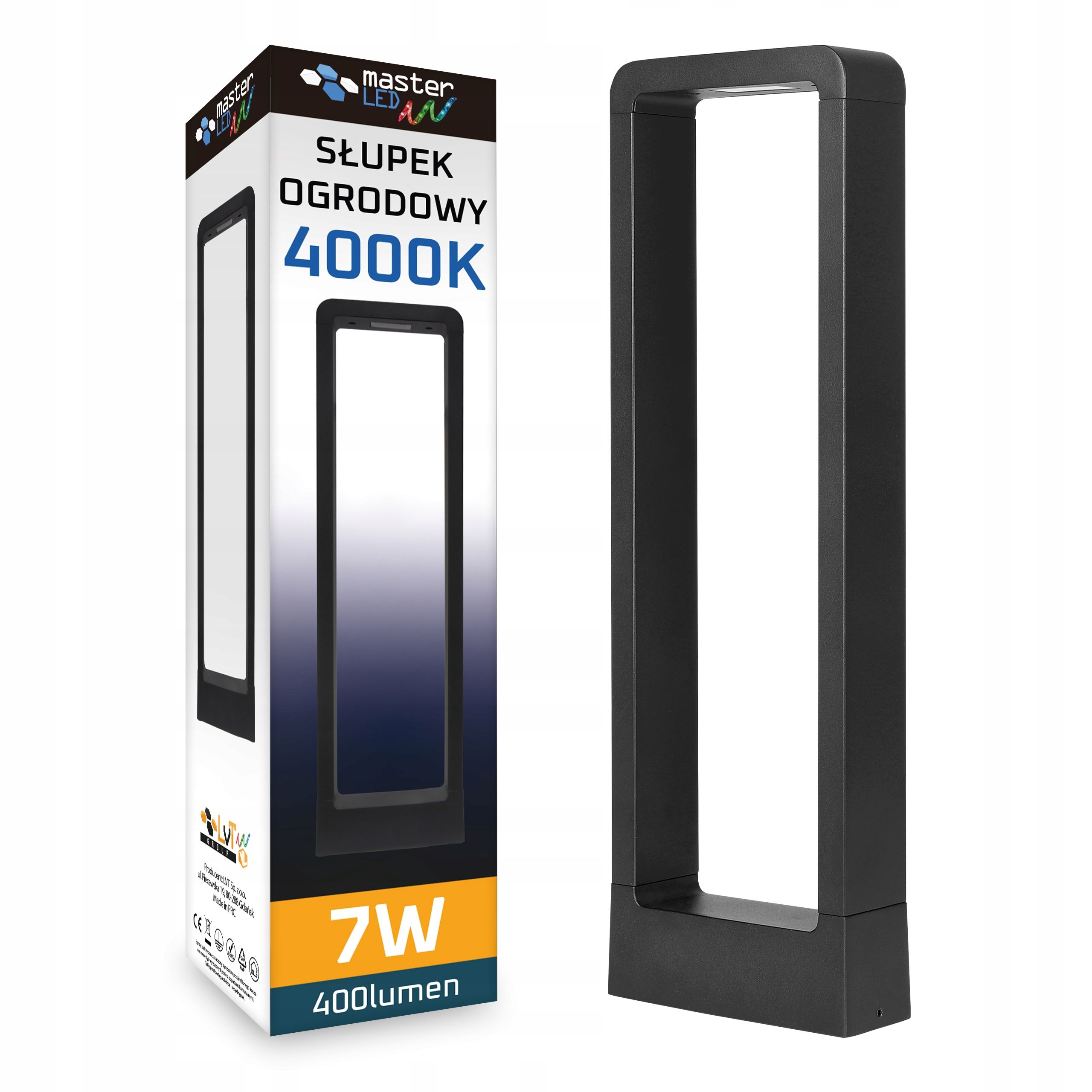  Led stojací lampa zahrada 45cm sloupec pohybový senzor zewnetrzna e27 led