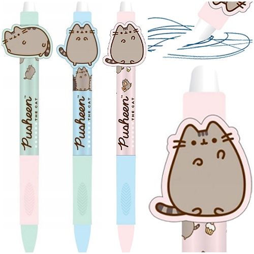  Pusheen erasable pen abrasive automatic blue - 2 pcs.
