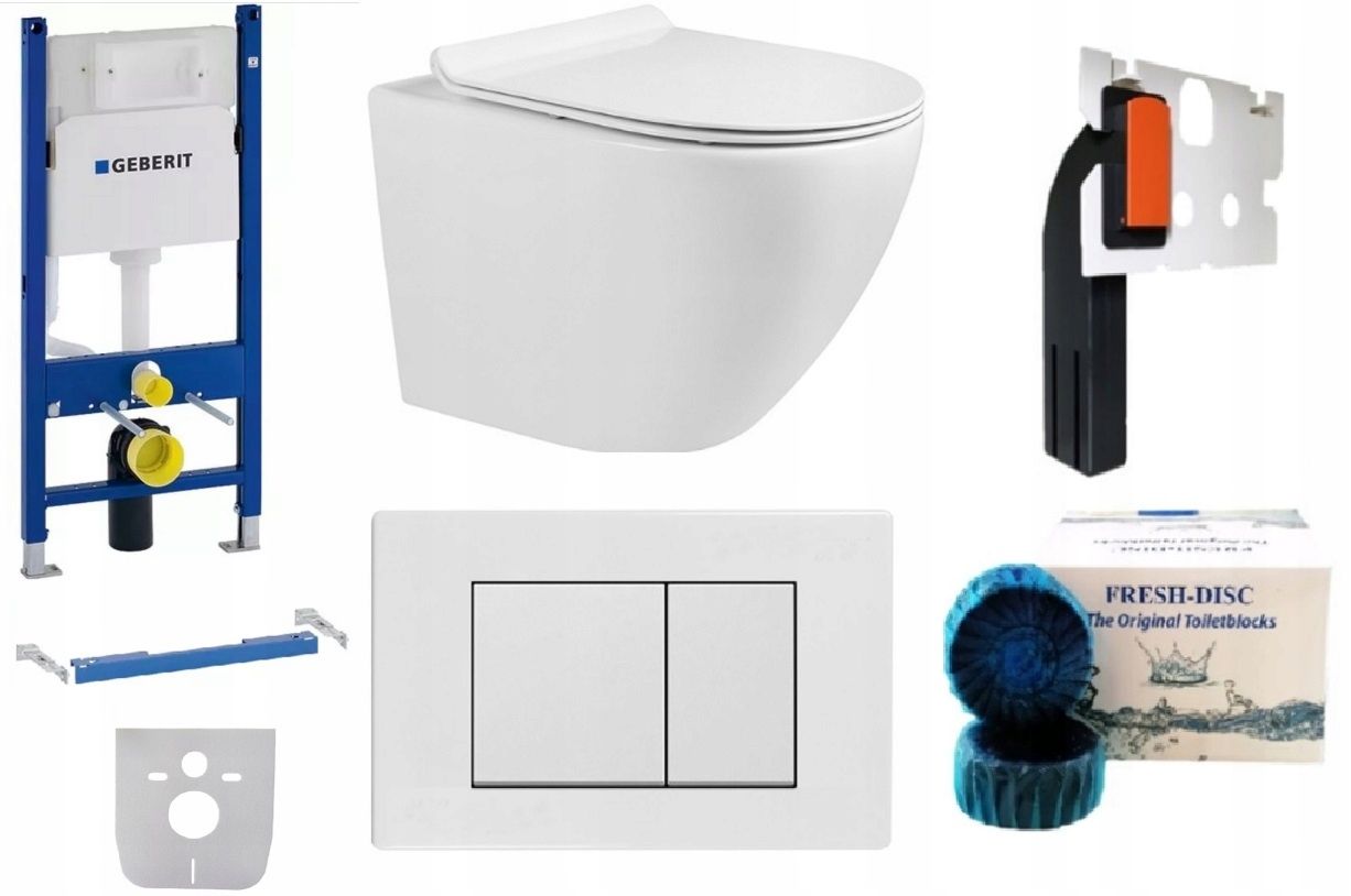  Wc rāmja komplekts geberit + atslēga + tualetes pods melns matēts + dēlis w/o+fresh