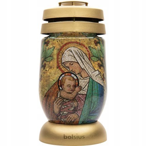  Glass grave candle bolsius all seasons multicolor - 3s maryja