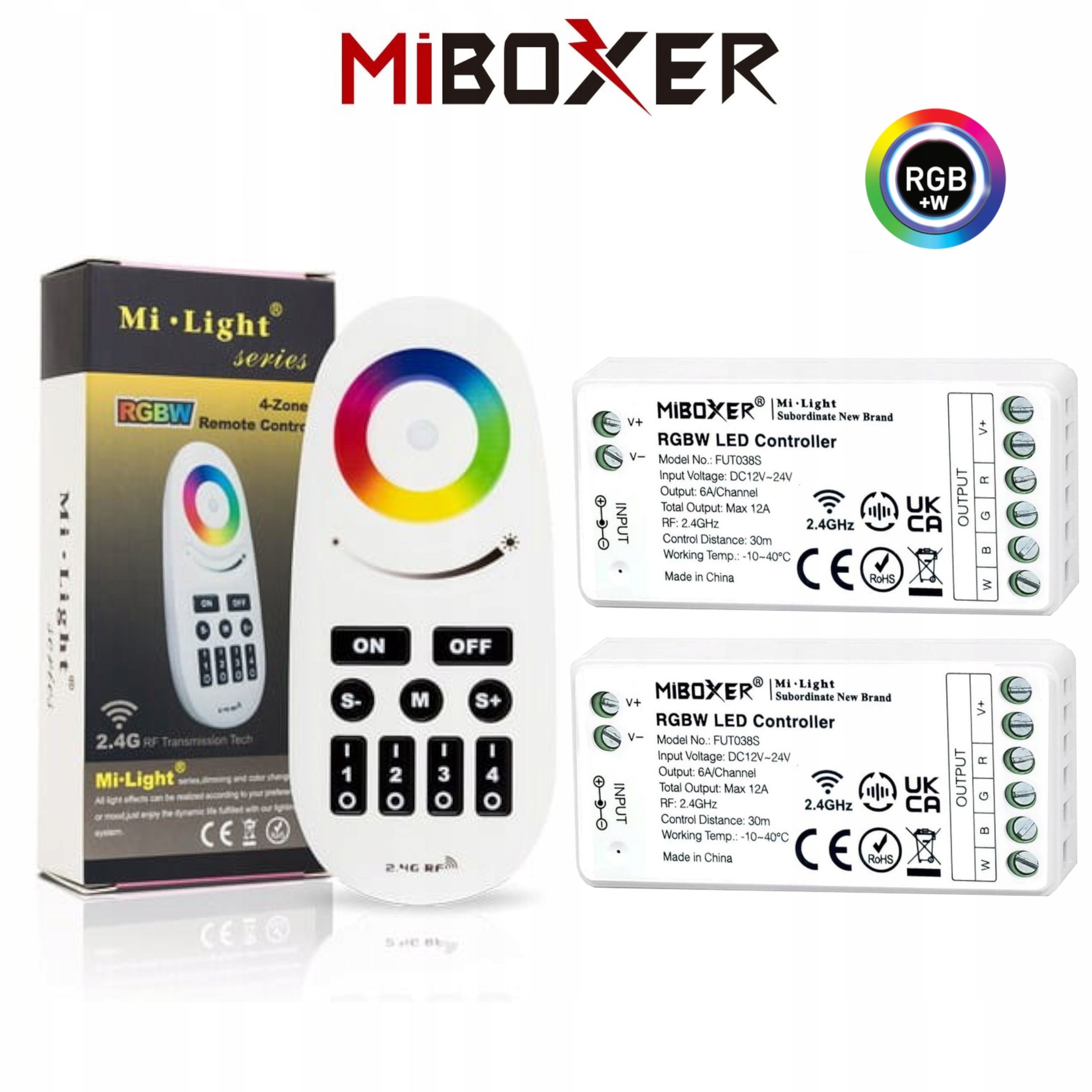  Komplektas valdiklio smart home wifi led'ams mono arba cct + valdymo pultelis zonų