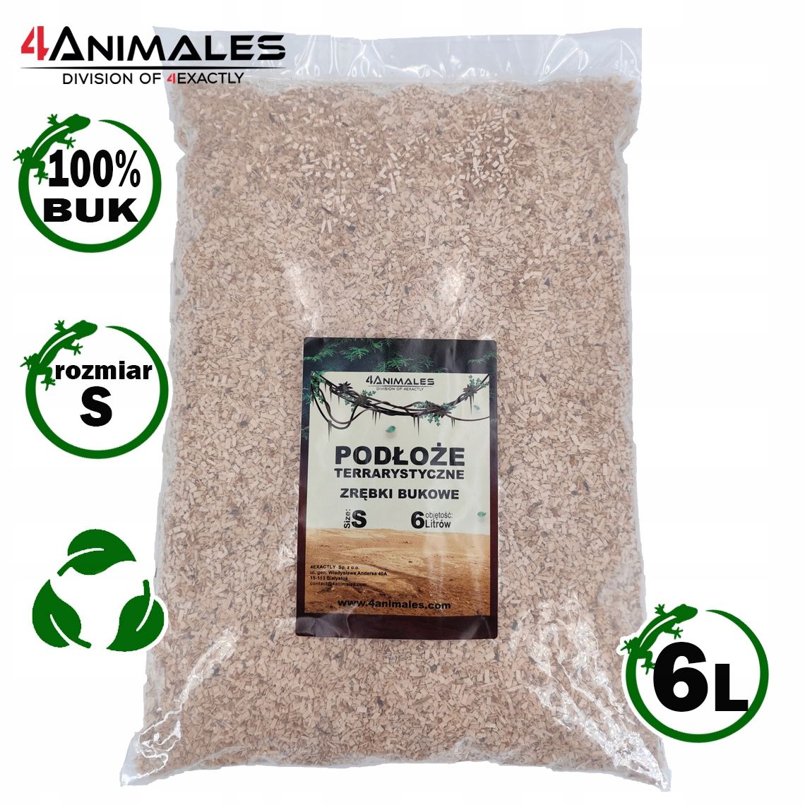  Grundierung erle, holzspäne für terrarien i schüsse size medium 5-8mm 8 liter