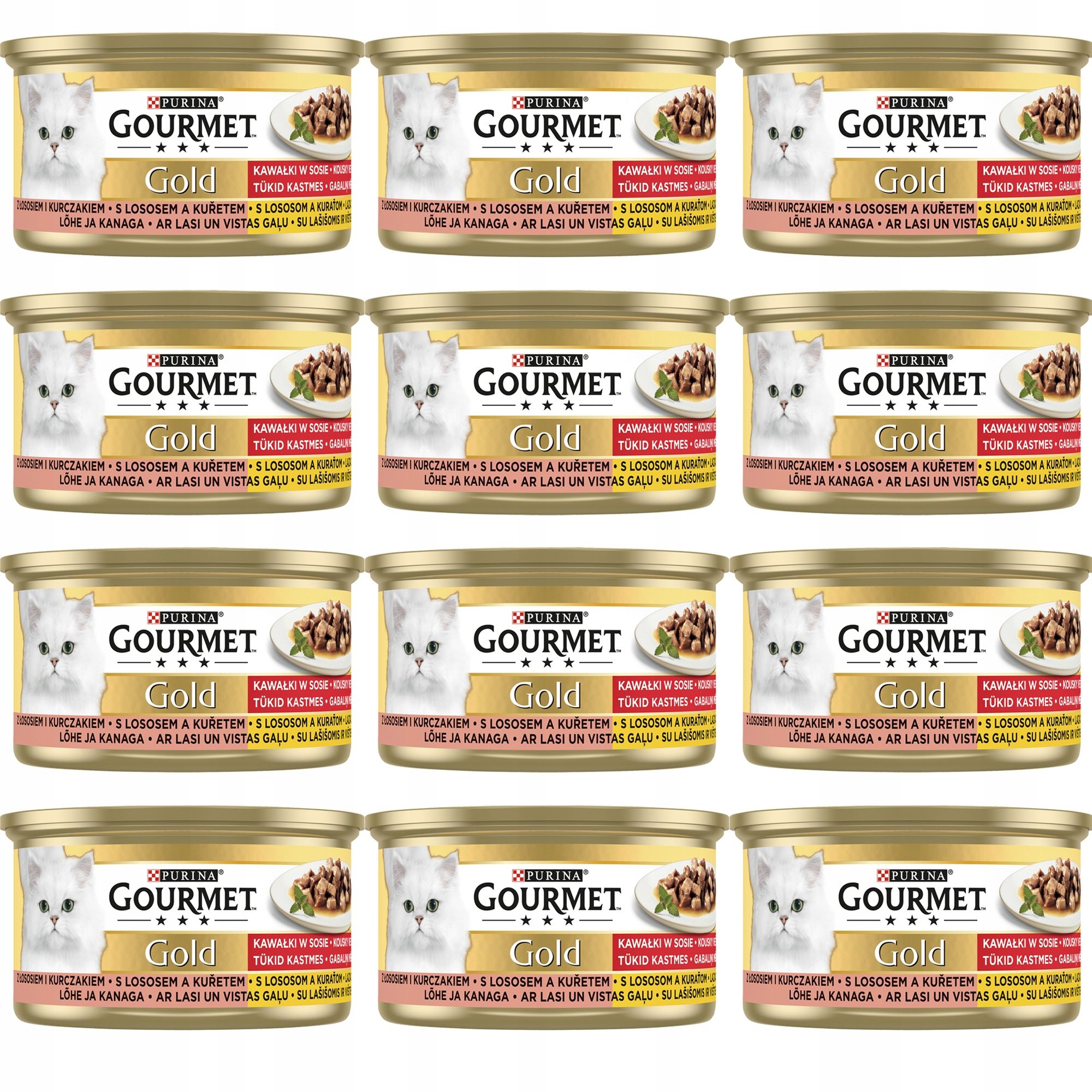  Purina gourmet gold savoury šlapias maistas su vištiena i morka 85gx12szt