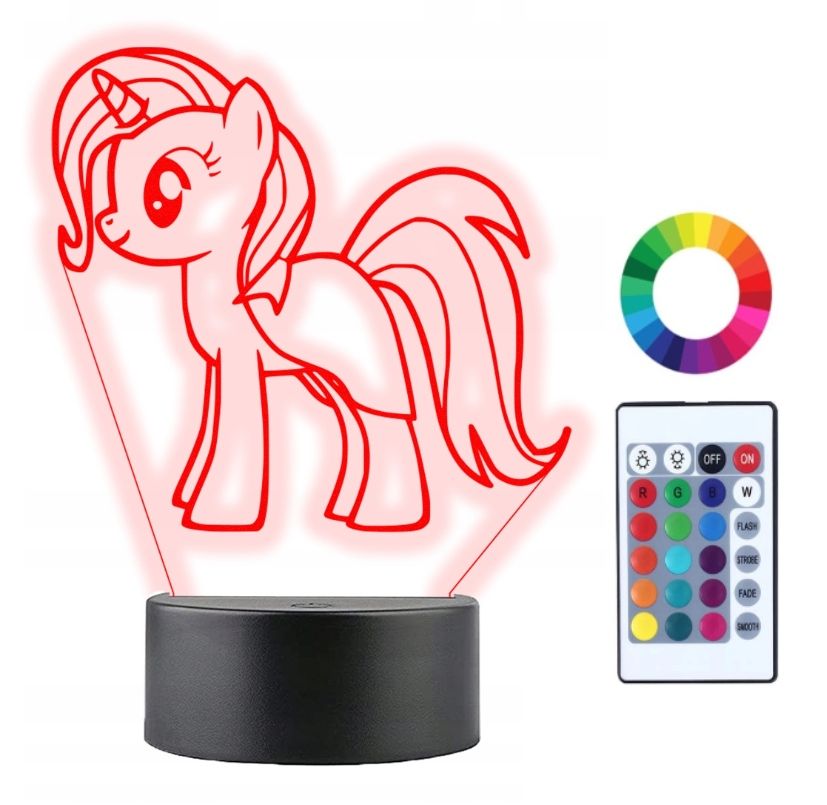  Öine valgus trükiga uv led muinasjutt lastele my little poni daamid