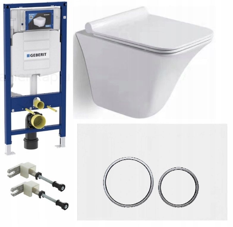  Wc rāmja komplekts geberit + atslēga + tualetes pods melns matēts + dēlis w/o+fresh