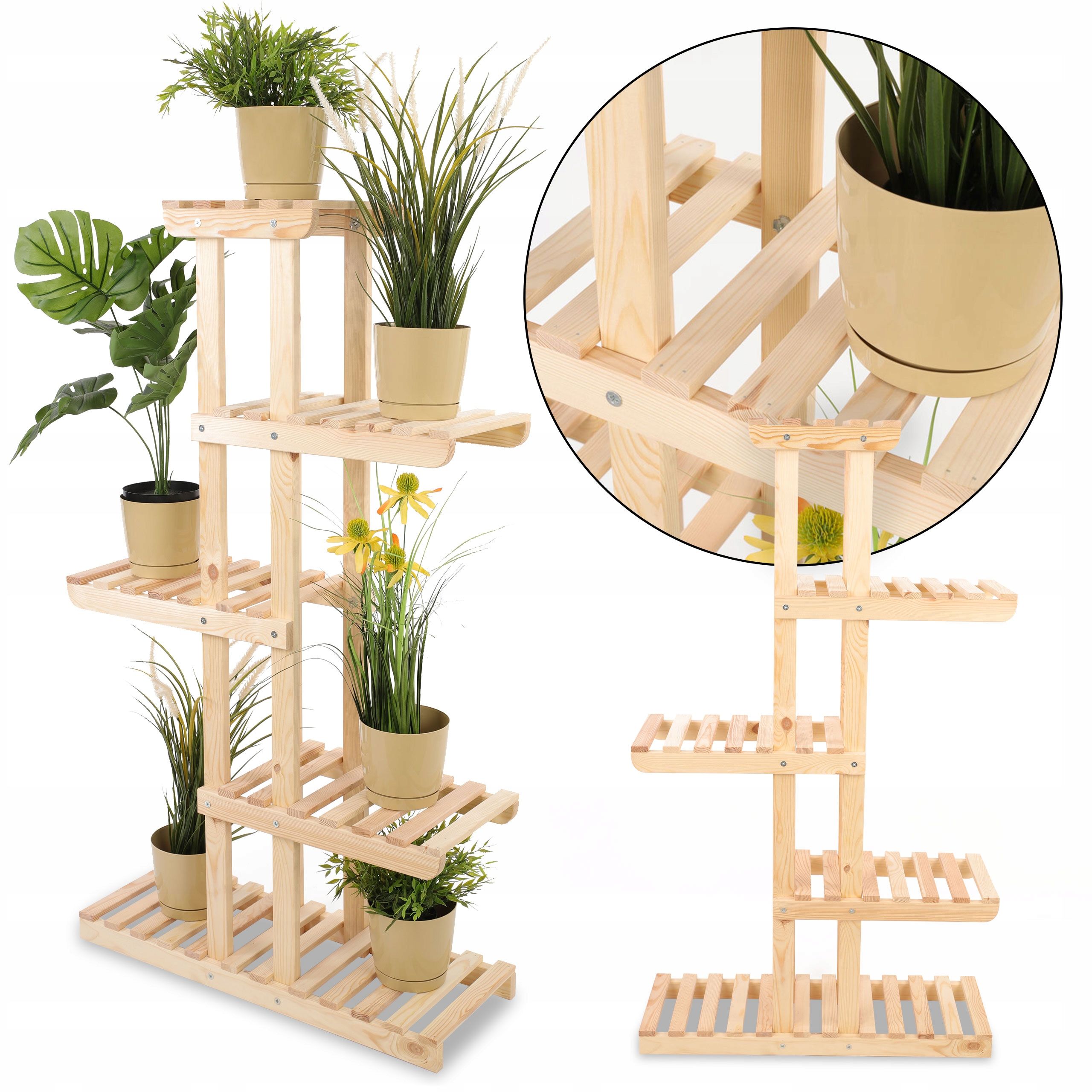  Wooden flower stand flower stand shelf for pots big durable eco